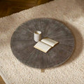 Two-Tier Round Coffee Table with Storage