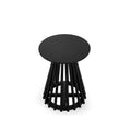 15.75-Inch Round Solid Wood Coffee Table - Minimalist End Table for Living Room