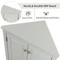 Freestanding Corner Triangle Bathroom Storage Cabinet with Adjustable Shelves - Versatile Accent Cabinet for Living Room
