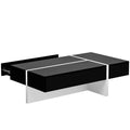 Contemporary Rectangular Coffee Table for Living Room - High Gloss Finish Cocktail Table, Ideal Centerpiece for Sofas