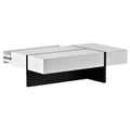 Contemporary Rectangular Coffee Table for Living Room - High Gloss Finish Cocktail Table, Ideal Centerpiece for Sofas