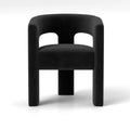SEYNAR Contemporary Glam Velvet Dining Chair with Open-Back Design