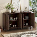 Large 4-Door Sideboard Buffet with Adjustable Shelves for Ample Storage