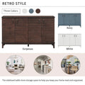 Large 4-Door Sideboard Buffet with Adjustable Shelves for Ample Storage