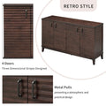 Large 4-Door Sideboard Buffet with Adjustable Shelves for Ample Storage