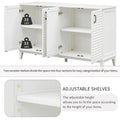 Large 4-Door Sideboard Buffet with Adjustable Shelves for Ample Storage