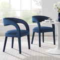 Set of Two Pinnacle Performance Velvet Dining Chairs