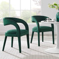 Set of Two Pinnacle Performance Velvet Dining Chairs