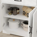 Rustic Farmhouse Sideboard Buffet Cabinet with 2 Drawers and 4 Doors for Storage
