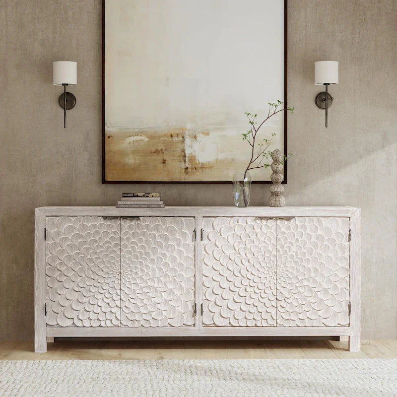 Vintage Cream Astrid 4-Door Sideboard by Classic Home