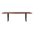 Aurelle Home Contemporary Live Edge Acacia and Iron Dining Table - 94" x 38"