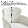 Set of 4 Amos Modern Boucle Dining Chairs with Adjustable Feet by HULALA HOME