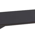 Iora 71-Inch Industrial Dining Table with Rounded Corners in Black Wood