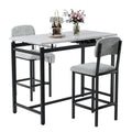 3-Piece Kitchen Table Set: Dining Table with 2 Chairs - Ideal for Small Spaces, Breakfast Nook, or Pub Use