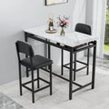 3-Piece Kitchen Table Set: Dining Table with 2 Chairs - Ideal for Small Spaces, Breakfast Nook, or Pub Use