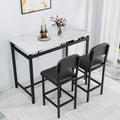 3-Piece Kitchen Table Set: Dining Table with 2 Chairs - Ideal for Small Spaces, Breakfast Nook, or Pub Use