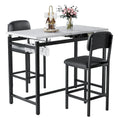 3-Piece Kitchen Table Set: Dining Table with 2 Chairs - Ideal for Small Spaces, Breakfast Nook, or Pub Use