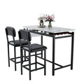 3-Piece Kitchen Table Set: Dining Table with 2 Chairs - Ideal for Small Spaces, Breakfast Nook, or Pub Use