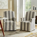 Set of 2 Alethea Upholstered Dining Chairs with Slipcovers and Solid Wood Legs by HULALA HOME
