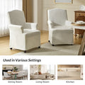 Set of 2 Alethea Upholstered Dining Chairs with Slipcovers and Solid Wood Legs by HULALA HOME