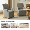 Set of 2 Alethea Upholstered Dining Chairs with Slipcovers and Solid Wood Legs by HULALA HOME