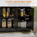 Modern Sideboard Buffet Cabinet with 2 Drawers and Adjustable Shelves - Ideal Coffee Bar Storage