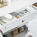Modern Sideboard Buffet Cabinet with 2 Drawers and Adjustable Shelves - Ideal Coffee Bar Storage