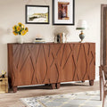 55-Inch Sideboard Buffet Cabinet with Adjustable Shelves for Kitchen and Dining Room