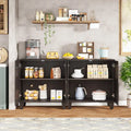 55-Inch Sideboard Buffet Cabinet with Adjustable Shelves for Kitchen and Dining Room
