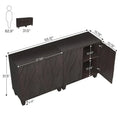 55-Inch Sideboard Buffet Cabinet with Adjustable Shelves for Kitchen and Dining Room