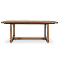Classic Home Lyra Extendable Dining Table in Smoke Brown - Adjustable Width 80-110W x 39D x 30H
