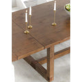 Classic Home Lyra Extendable Dining Table in Smoke Brown - Adjustable Width 80-110W x 39D x 30H