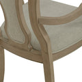 Set of 2 Magnolia Manor Weathered Bisque Upholstered Arm Chairs with Splat Back Design