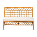 Capella Contemporary Bohemian Honey Rattan Dining Bench