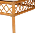 Capella Contemporary Bohemian Honey Rattan Dining Bench