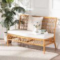 Capella Contemporary Bohemian Honey Rattan Dining Bench