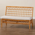 Capella Contemporary Bohemian Honey Rattan Dining Bench
