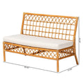Capella Contemporary Bohemian Honey Rattan Dining Bench
