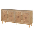 Large Floral Carved Storage Cabinet - Sideboard Buffet