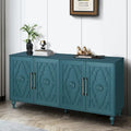 Large Floral Carved Storage Cabinet - Sideboard Buffet