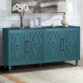 Large Floral Carved Storage Cabinet - Sideboard Buffet