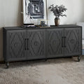 Large Floral Carved Storage Cabinet - Sideboard Buffet