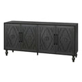 Large Floral Carved Storage Cabinet - Sideboard Buffet