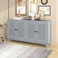 Spacious 4-Door Sideboard Buffet Cabinet with Pull Ring Handles