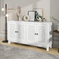 Spacious 4-Door Sideboard Buffet Cabinet with Pull Ring Handles