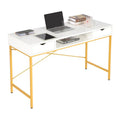 JJS 48" Contemporary Writing Desk with Drawers - Spacious Home Office Computer Workstation with Storage