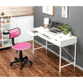 JJS 48" Contemporary Writing Desk with Drawers - Spacious Home Office Computer Workstation with Storage