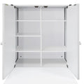Versatile Craft Armoire with Foldable Desktop for Sewing and Home Office Use