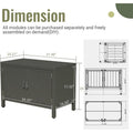 Freestanding Outdoor Kitchen Island with Storage and Prep Table - Grill Storage Cabinet