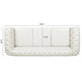 Cream 84.65 Traditional Chesterfield 3-Seater Sofa in PU Leather